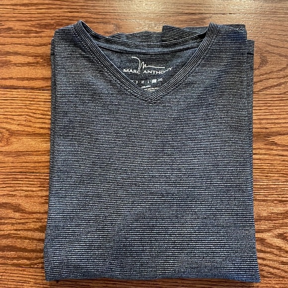 Marc Anthony MENS 100% cotton striped V neck tee classic size XL - Picture 2 of 7